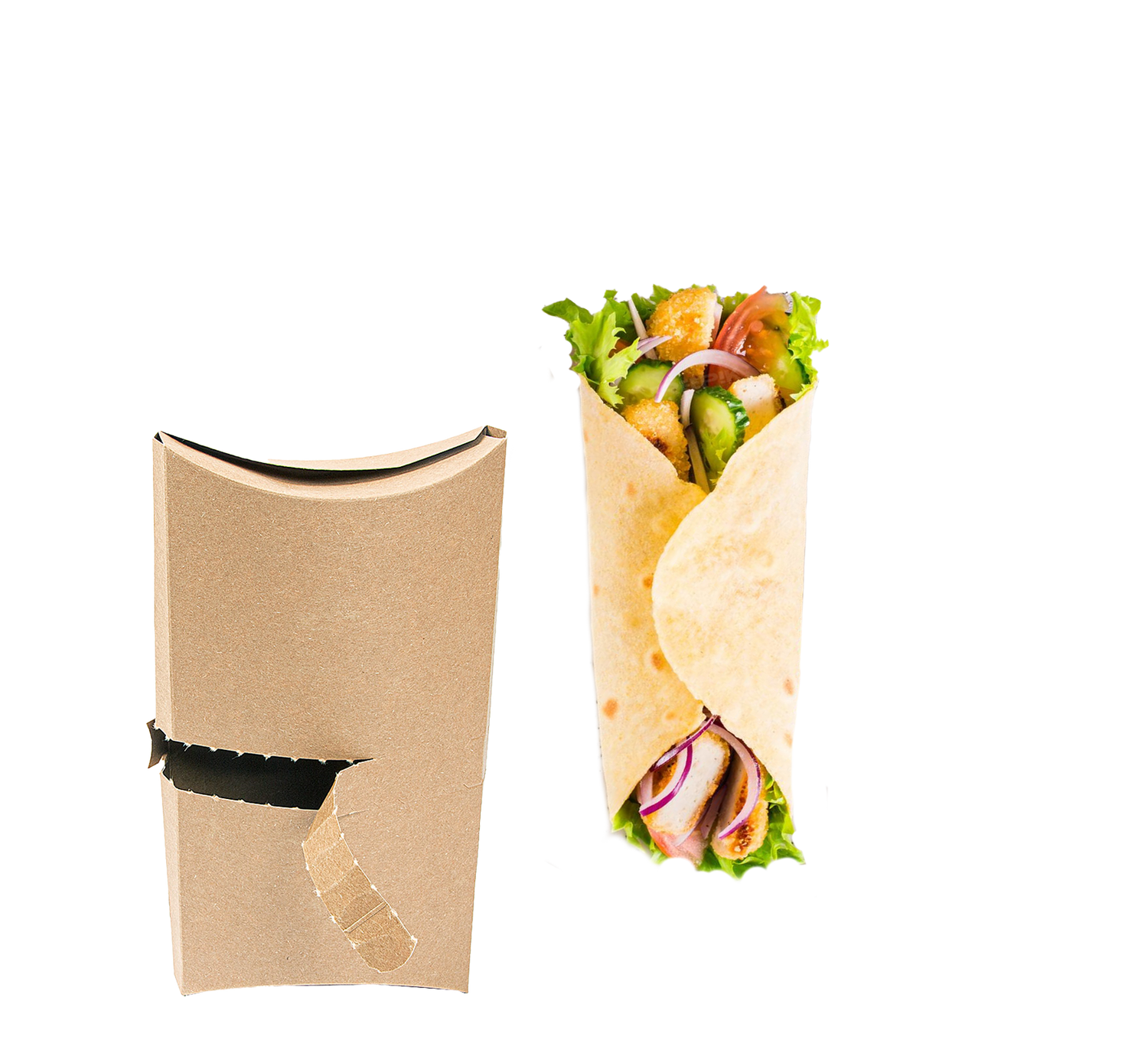 Astuccio wrap in cartoncino avana