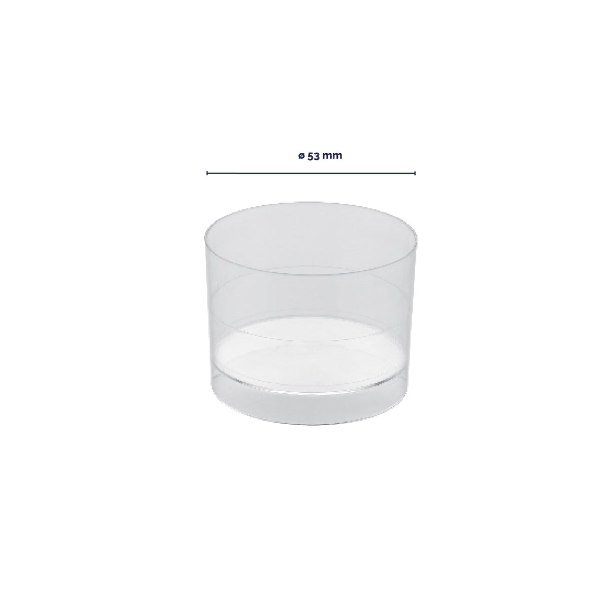 Coppetta zero trasparente PS - Ø53 mm - 60 cc