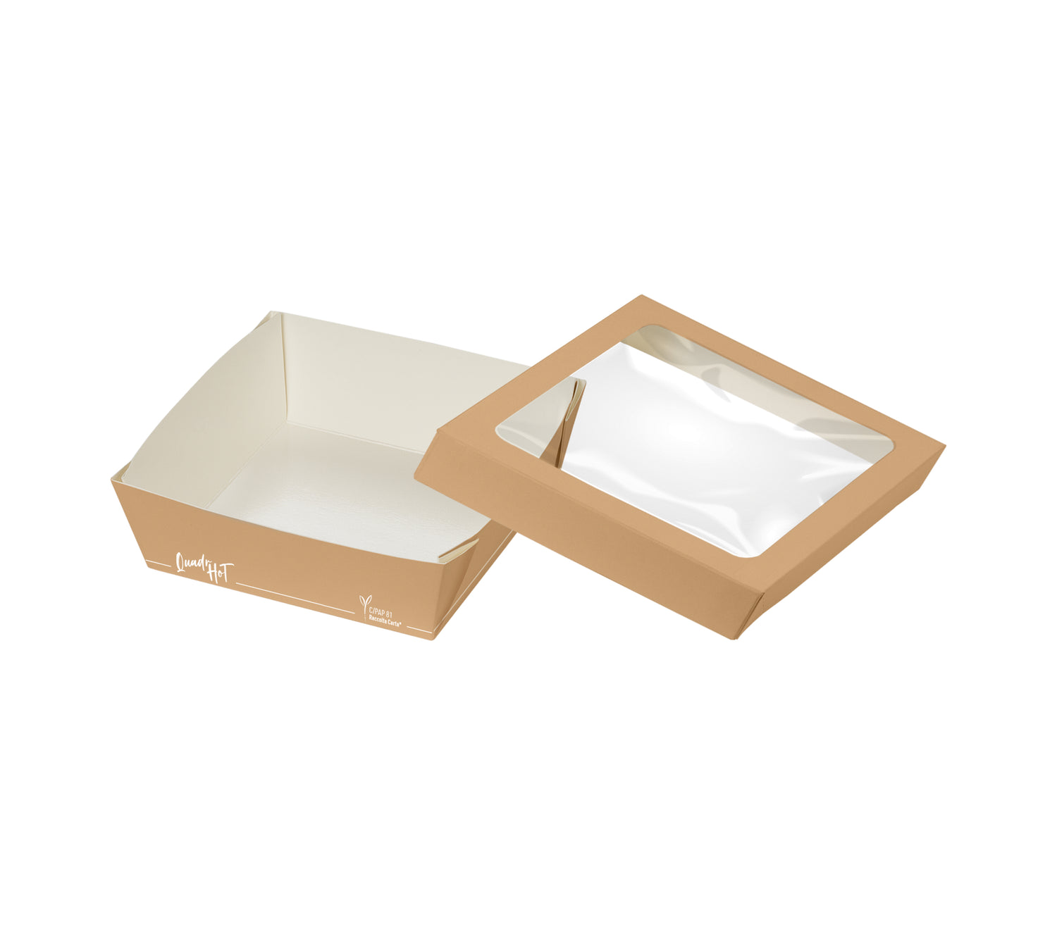 Vaschette tab avana con coperchio finestrato