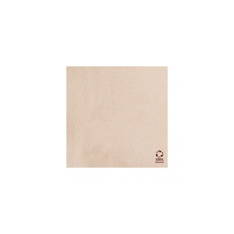 Tovagliolo in ovatta punta a punta nature 25x25 cm 2 veli piega 1/4
