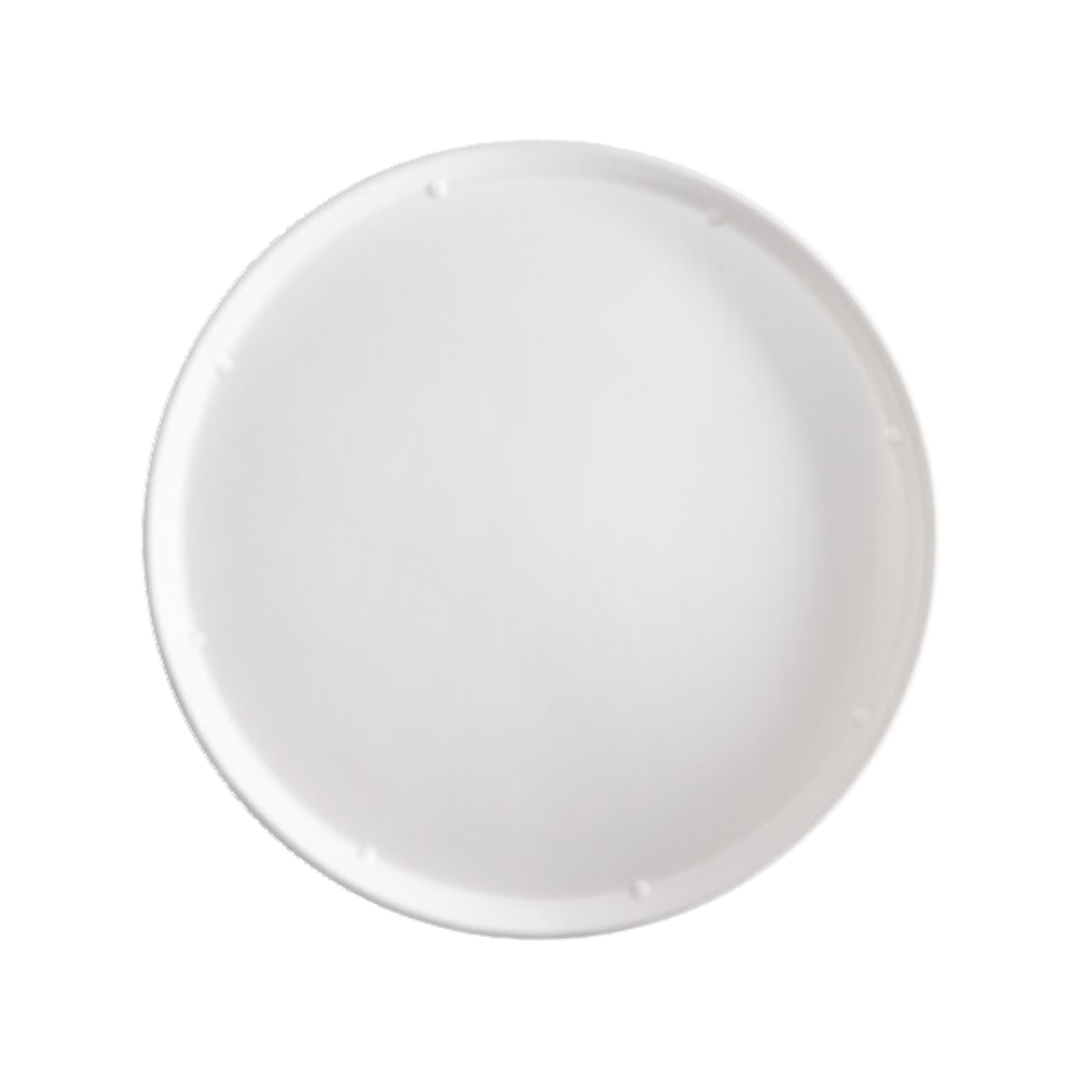 Piatto Piano Tondo in Polpa Bio per Pizza Bianco Ø32,5 cm