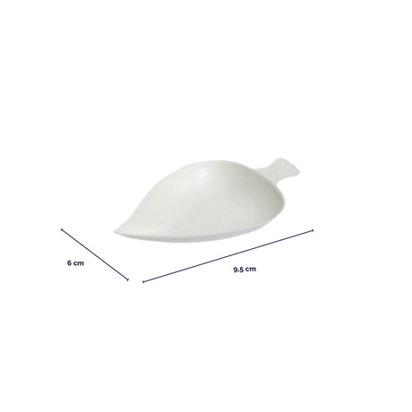 Vassoietto foglia bio in polpa finger food - 9,5x6 cm