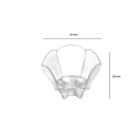 Coppetta tulip trasparente PS - 70x63 mm - 70 cc